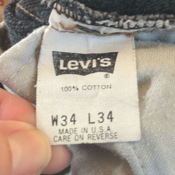 Vintage 90s Levi’s Men’s 550 Relaxed Fit  Jeans size W34 x L34 Stone Acid Washed - Picture 8 of 9